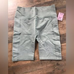 Green bike gym shorts